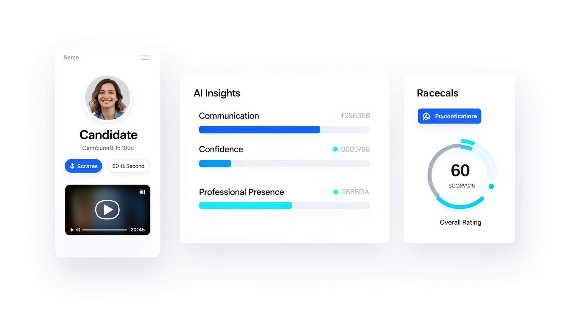 BlinkCV candidate profile with AI insights dashboard